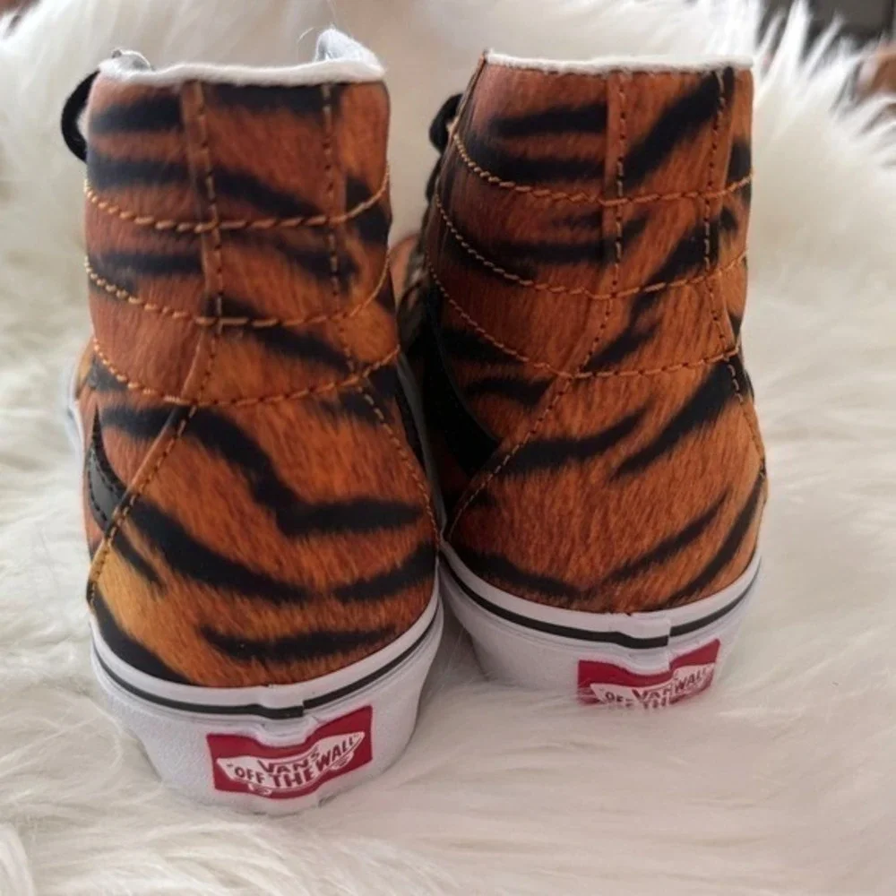 Vans Sk8 Hi Tapered Tiger Print High Top Sneakers Womens US 5.5 NEW Skate‎ Shoes